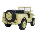 Vojenské auto Retro pro 3 děti Matcha + Naped 4x4 + Úložné boxy + EVA + Pomalý start + MP3 LED