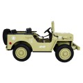 Vojenské auto Retro pro 3 děti Matcha + Naped 4x4 + Úložné boxy + EVA + Pomalý start + MP3 LED
