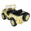 Vojenské auto Retro pro 3 děti Matcha + Naped 4x4 + Úložné boxy + EVA + Pomalý start + MP3 LED