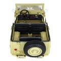 Vojenské auto Retro pro 3 děti Matcha + Naped 4x4 + Úložné boxy + EVA + Pomalý start + MP3 LED