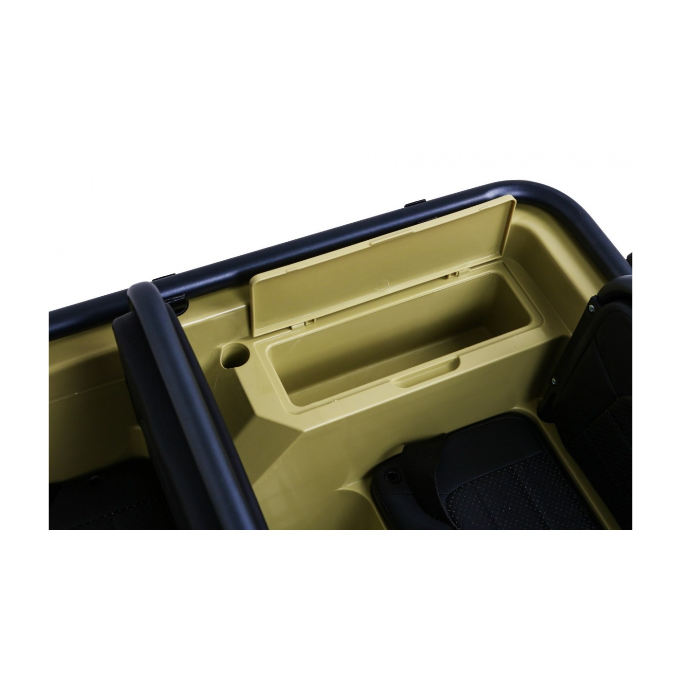 Vojenské auto Retro pro 3 děti Matcha + Naped 4x4 + Úložné boxy + EVA + Pomalý start + MP3 LED