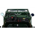 Retro vojenské auto pro 3 děti zelená + pohon 4x4 + úložné boxy + EVA + pomalý start + MP3 LED
