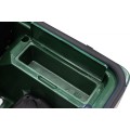 Retro vojenské auto pro 3 děti zelená + pohon 4x4 + úložné boxy + EVA + pomalý start + MP3 LED
