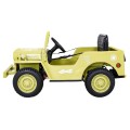 Vojenské auto Retro Děti Elderflower 4x4 Drive Remote 2 zavazadlové stojany Pomalý start MP3 LED