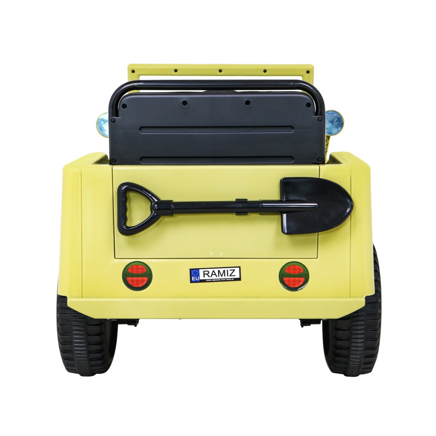 Vojenské auto Retro Děti Elderflower 4x4 Drive Remote 2 zavazadlové stojany Pomalý start MP3 LED