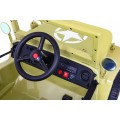 Vojenské auto Retro Děti Elderflower 4x4 Drive Remote 2 zavazadlové stojany Pomalý start MP3 LED