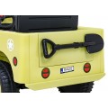 Vojenské auto Retro Děti Elderflower 4x4 Drive Remote 2 zavazadlové stojany Pomalý start MP3 LED