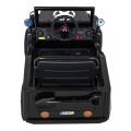 Vojenské auto Retro Kids černý + Naped 4x4 + Dálkové ovládání + 2 zavazadlové regály + Pomalý start + MP3 LED
