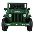 Vojenské auto Retro Děti Zelená 4x4 Drive Remote 2 zavazadlové stojany Pomalý start MP3 LED
