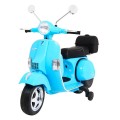 Vespa Kids Elektrická koloběžka Modré pomocné kolíky Audio Eco kůže EVA Pomalý start