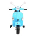 Vespa Kids Elektrická koloběžka Modré pomocné kolíky Audio Eco kůže EVA Pomalý start