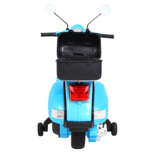 Vespa Kids Elektrická koloběžka Modré pomocné kolíky Audio Eco kůže EVA Pomalý start