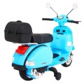 Vespa Kids Elektrická koloběžka Modré pomocné kolíky Audio Eco kůže EVA Pomalý start