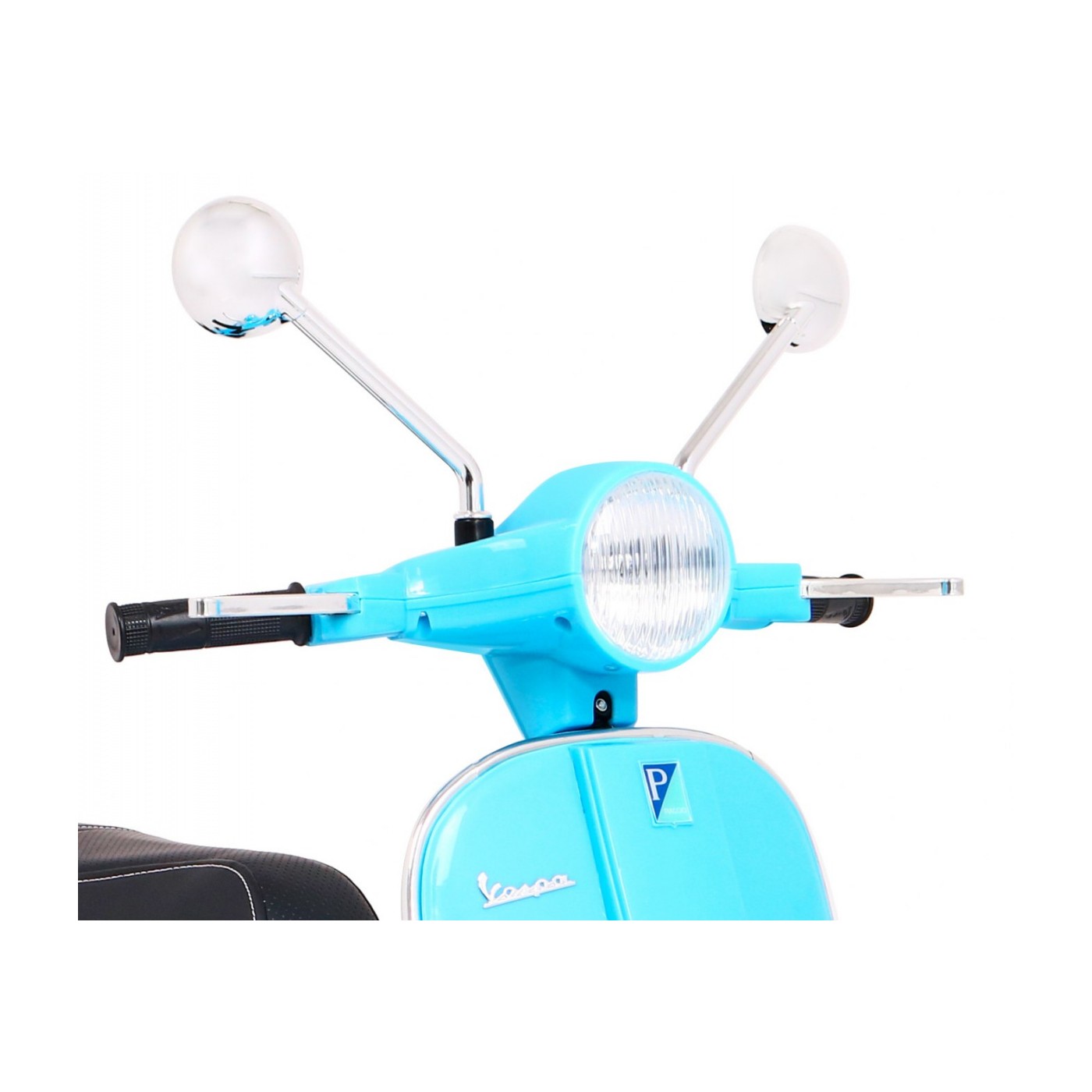 Vespa Kids Elektrická koloběžka Modré pomocné kolíky Audio Eco kůže EVA Pomalý start