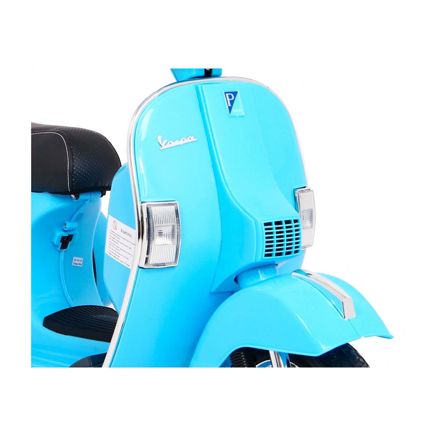 Vespa Kids Elektrická koloběžka Modré pomocné kolíky Audio Eco kůže EVA Pomalý start