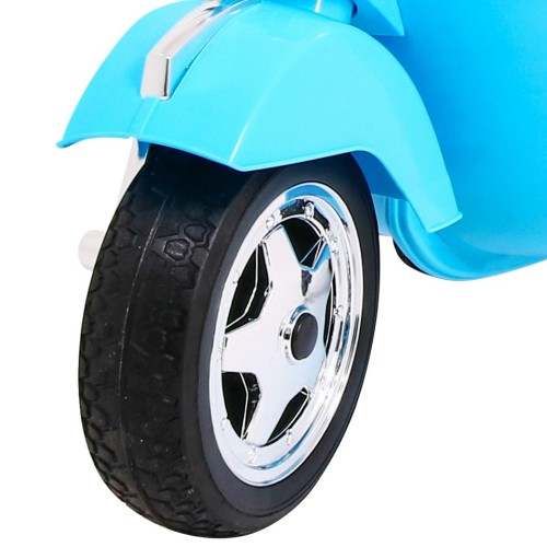 Vespa Kids Elektrická koloběžka Modré pomocné kolíky Audio Eco kůže EVA Pomalý start