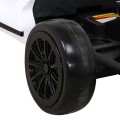 Speed 7 Drift King dětská baterie motokára bílá + funkce driftování + sportovní sedadlo + 2 rychlosti + EVA