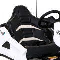 Speed 7 Drift King dětská baterie motokára bílá + funkce driftování + sportovní sedadlo + 2 rychlosti + EVA