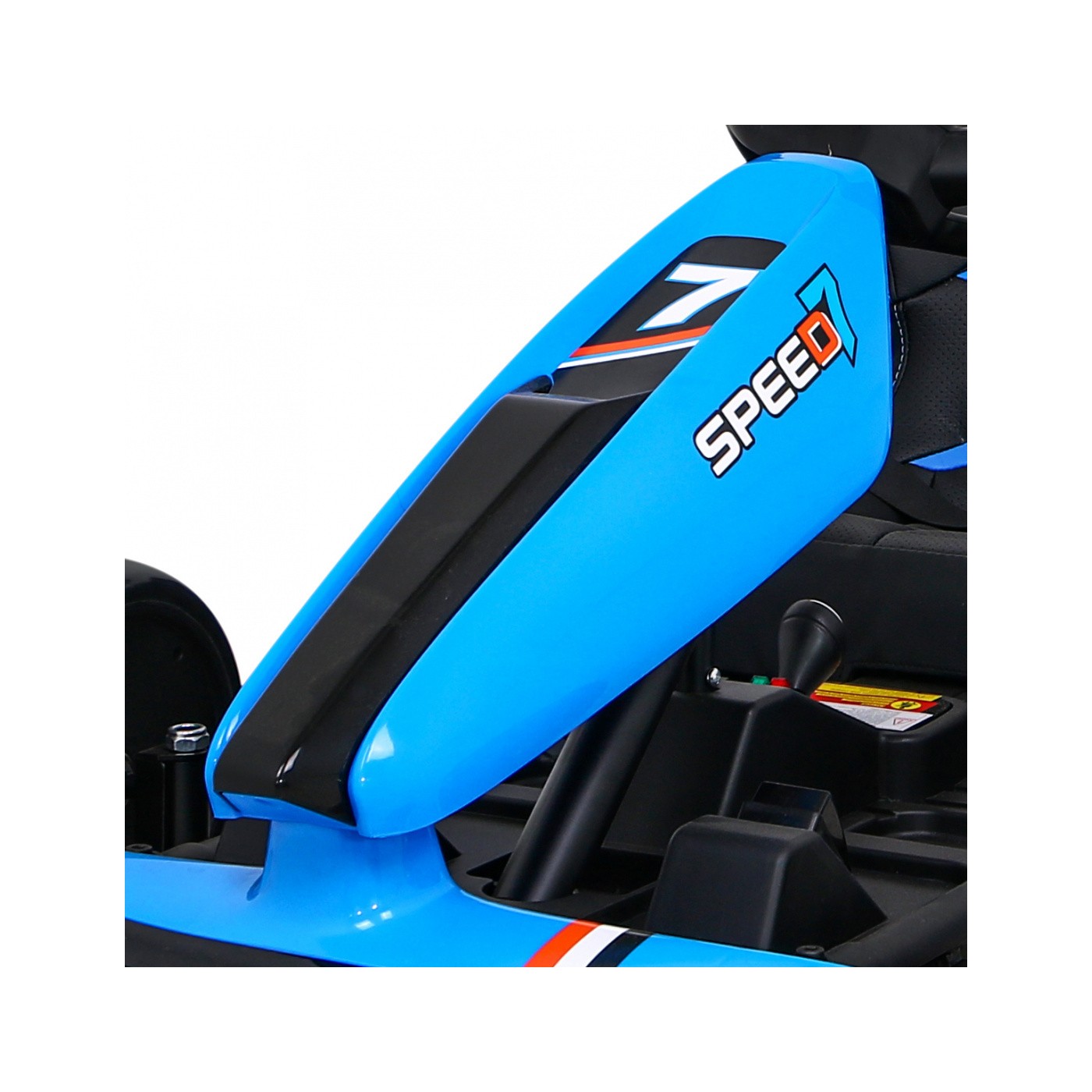 Speed 7 Drift King dětská baterie motokára modrá + funkce driftování + sportovní sedadlo + 2 rychlosti + EVA