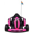 Dětská baterie Speed 7 Drift King Go-Kart růžová + funkce driftování + sportovní sedadlo + 2 rychlosti + EVA