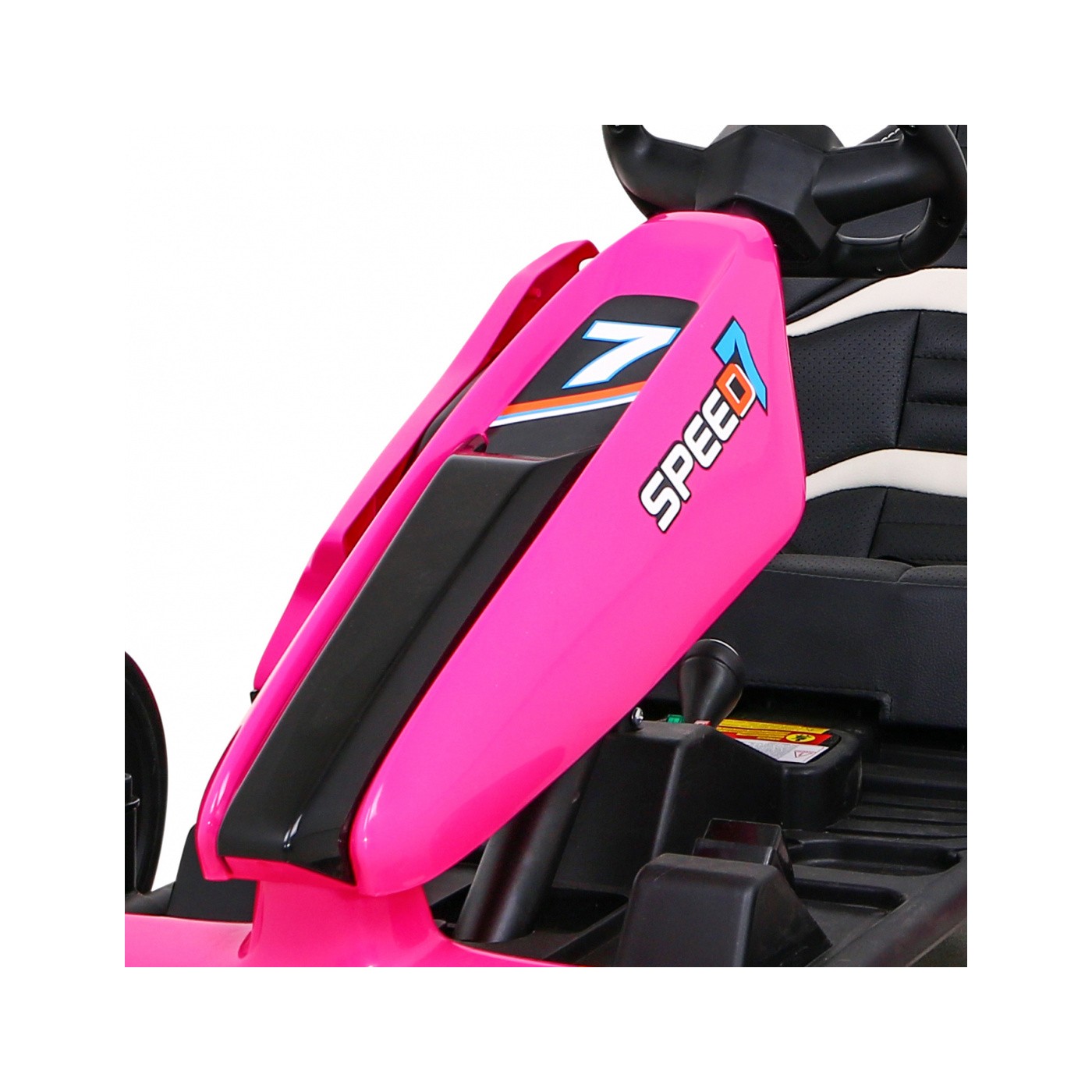 Dětská baterie Speed 7 Drift King Go-Kart růžová + funkce driftování + sportovní sedadlo + 2 rychlosti + EVA