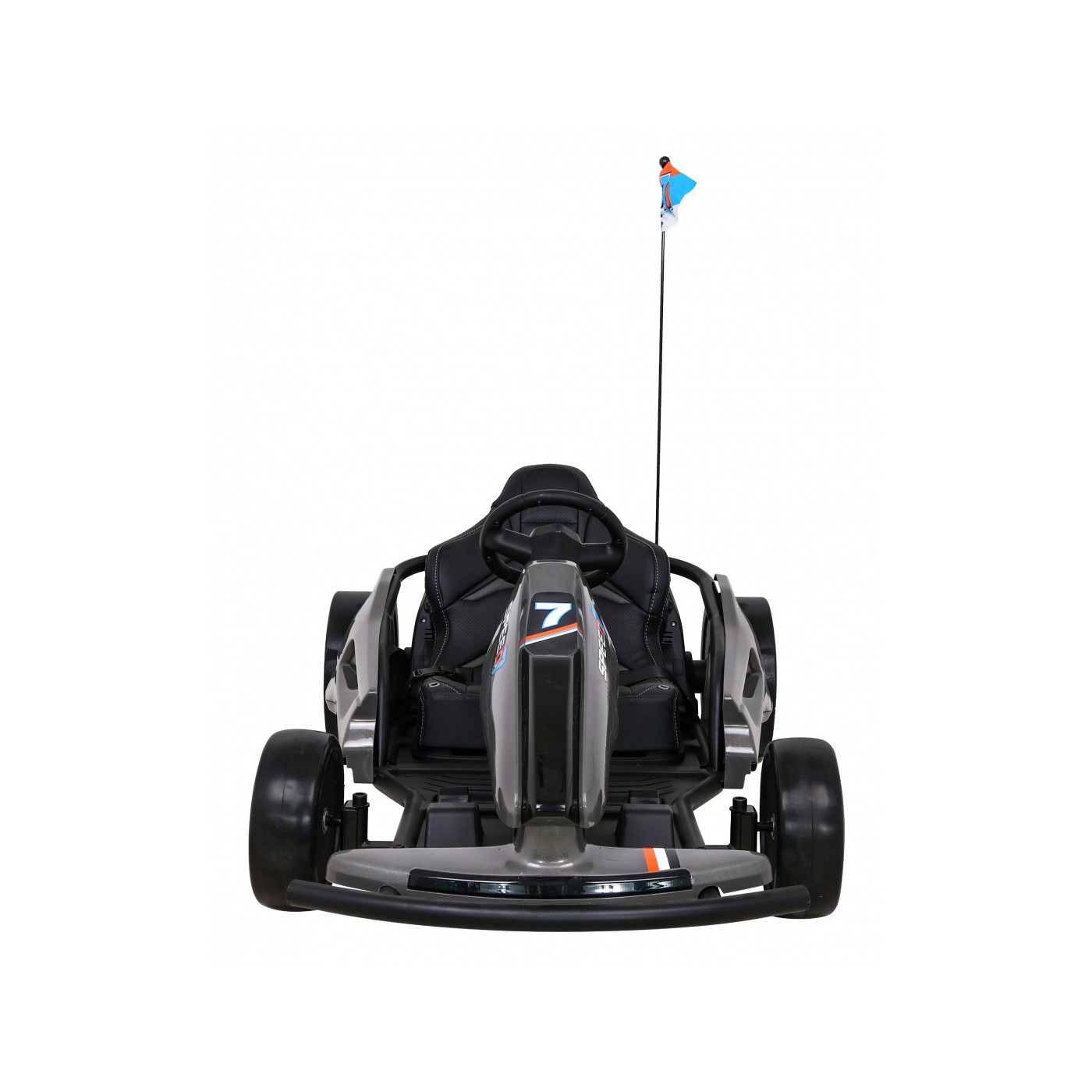 Dětská baterie Speed 7 Drift King Go-Kart Grey + funkce Drift + sportovní sedadlo + 2 rychlosti + EVA