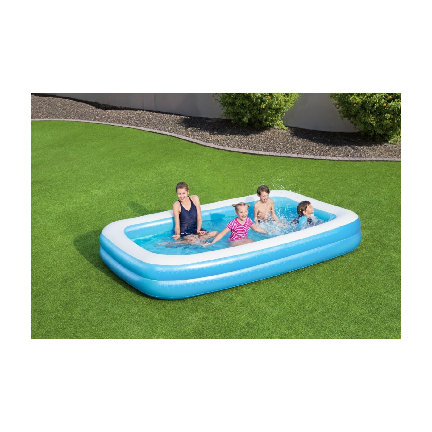 Dětský zahradní bazén 6+ nafukovací 2 kroužky 305x183x46cm BESTWAY + opravná lišta