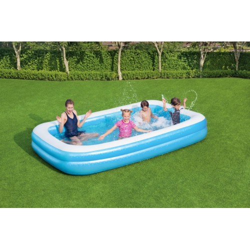 Dětský zahradní bazén 6+ nafukovací 2 kroužky 305x183x46cm BESTWAY + opravná lišta