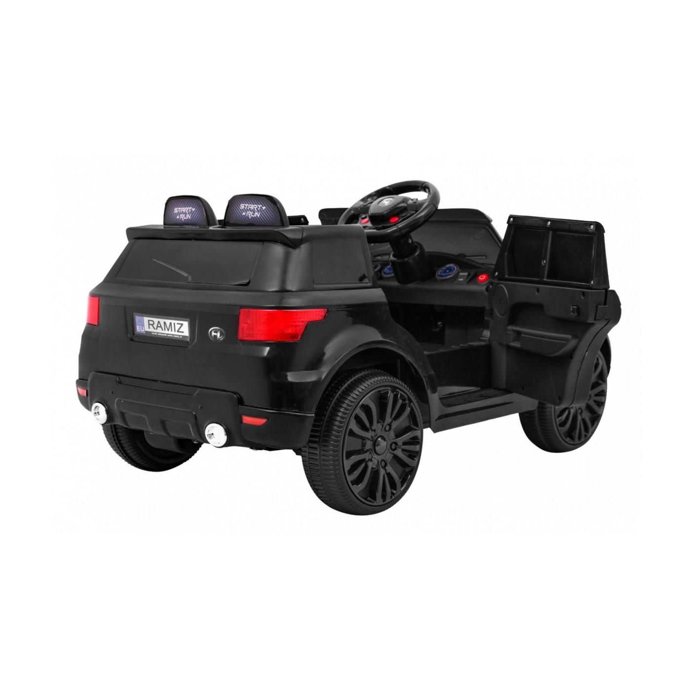 Autko Start Run on Battery černý + Dálkové ovládání + Bezpečnostní funkce + MP3 LED