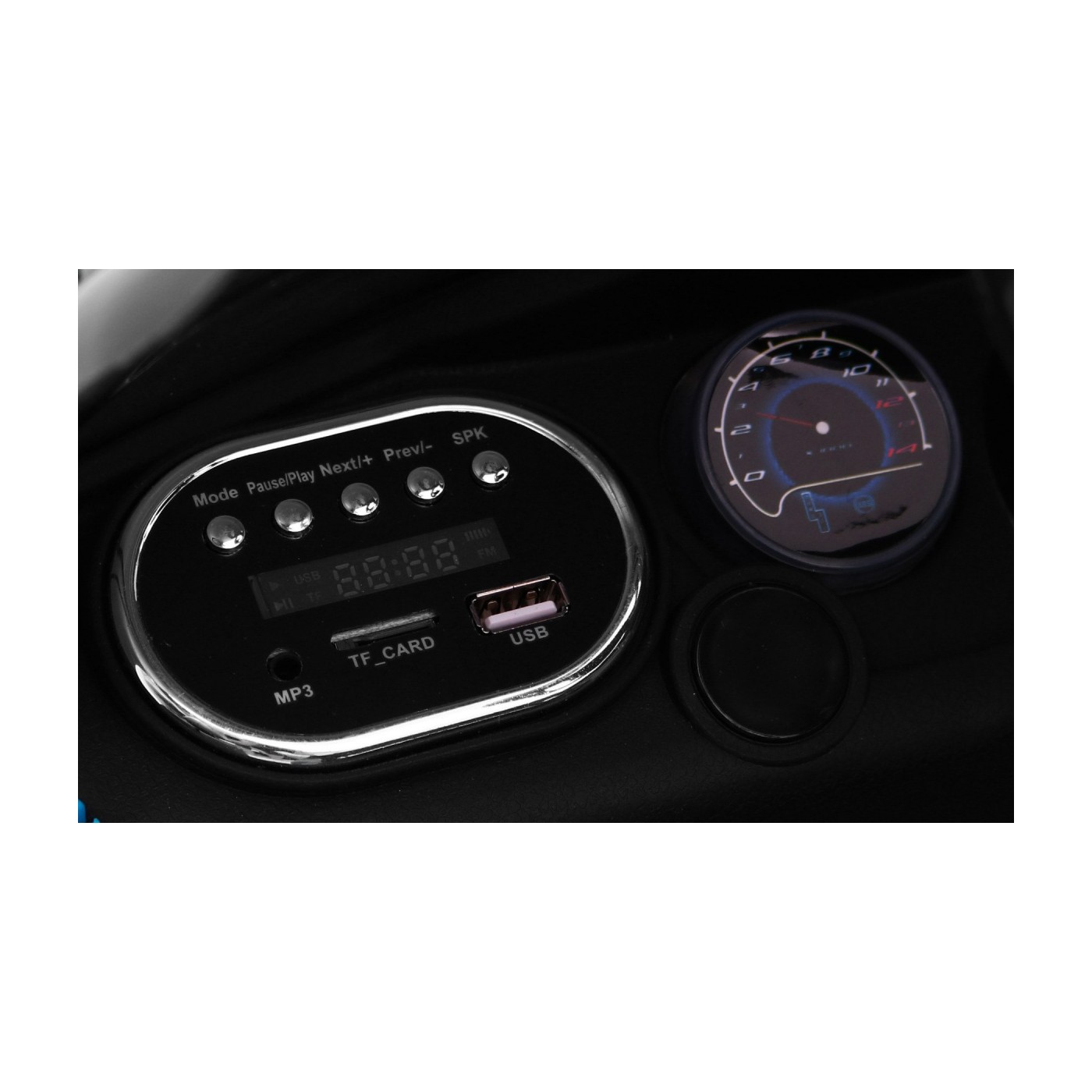 Autko Start Run dobíjecí modrá + dálkové ovládání + bezpečnostní funkce + MP3 LED
