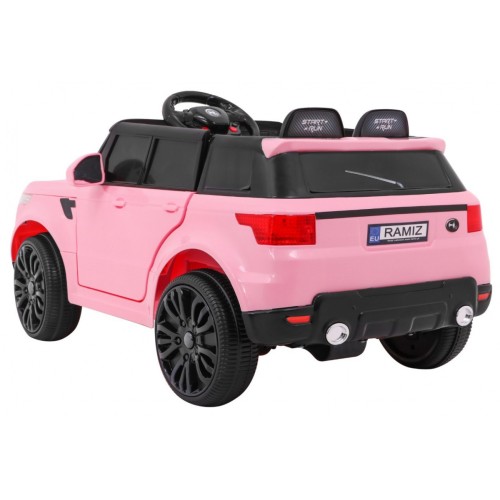 Autko Start Run na dobíjecí růžové + dálkové ovládání + bezpečnostní funkce + MP3 LED