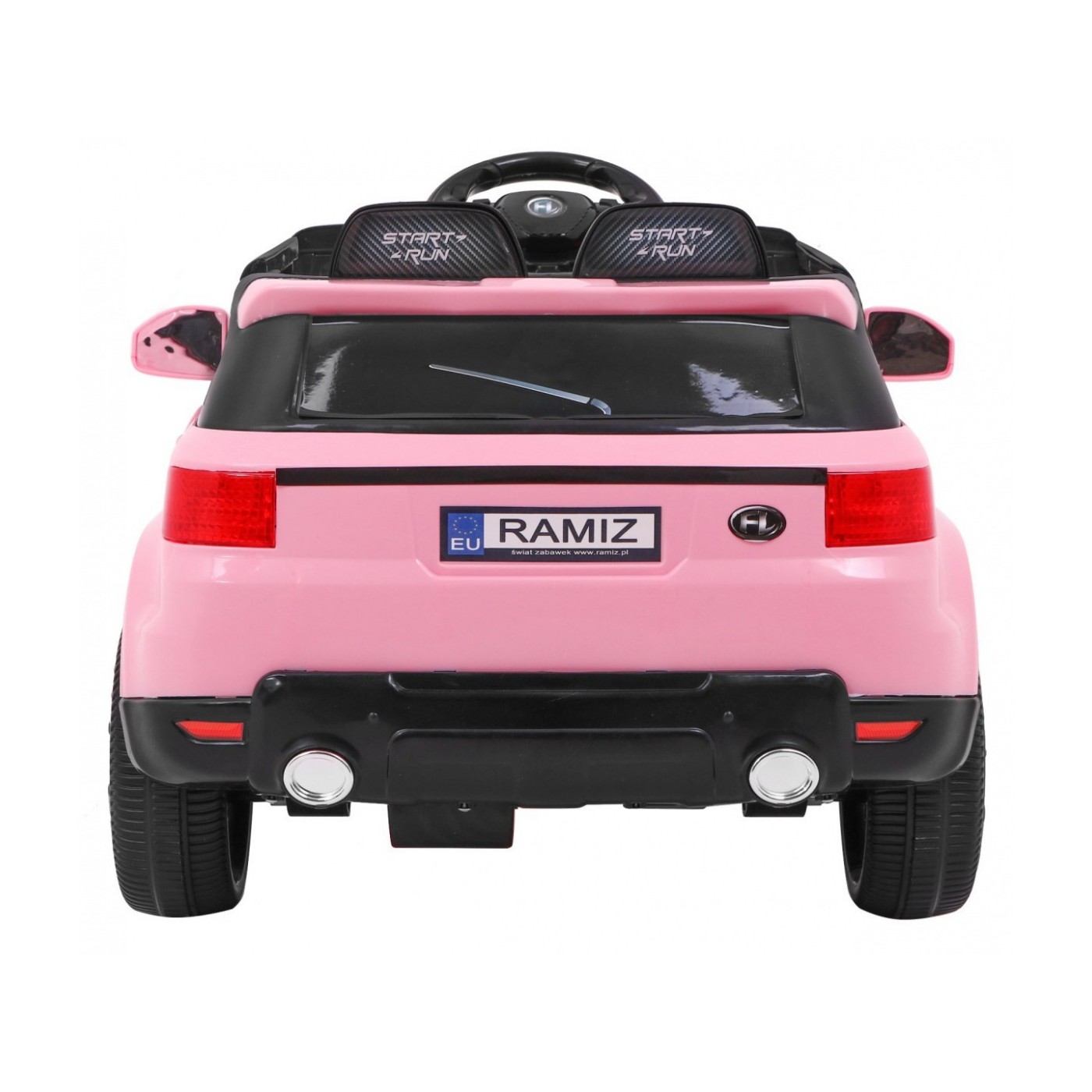Autko Start Run na dobíjecí růžové + dálkové ovládání + bezpečnostní funkce + MP3 LED