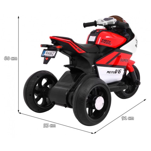 Červené SUPER motocyklové vozidlo