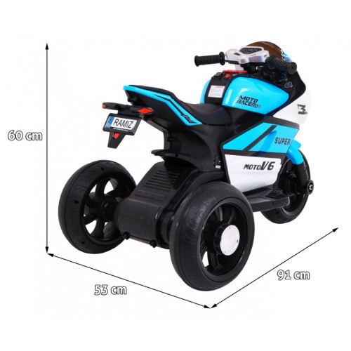 Modré SUPER motocyklové vozidlo