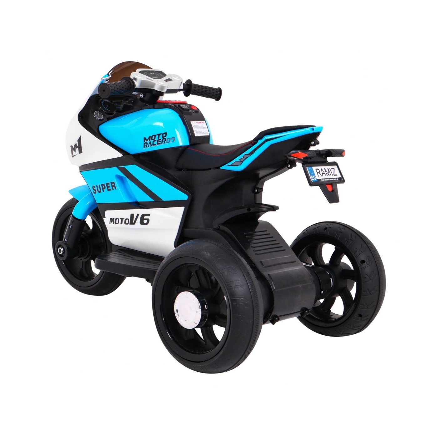 Modré SUPER motocyklové vozidlo