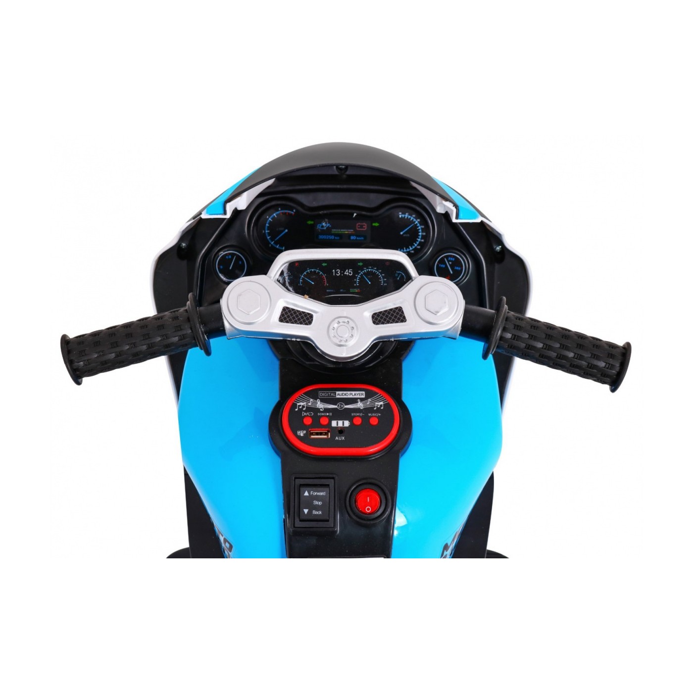 Modré SUPER motocyklové vozidlo