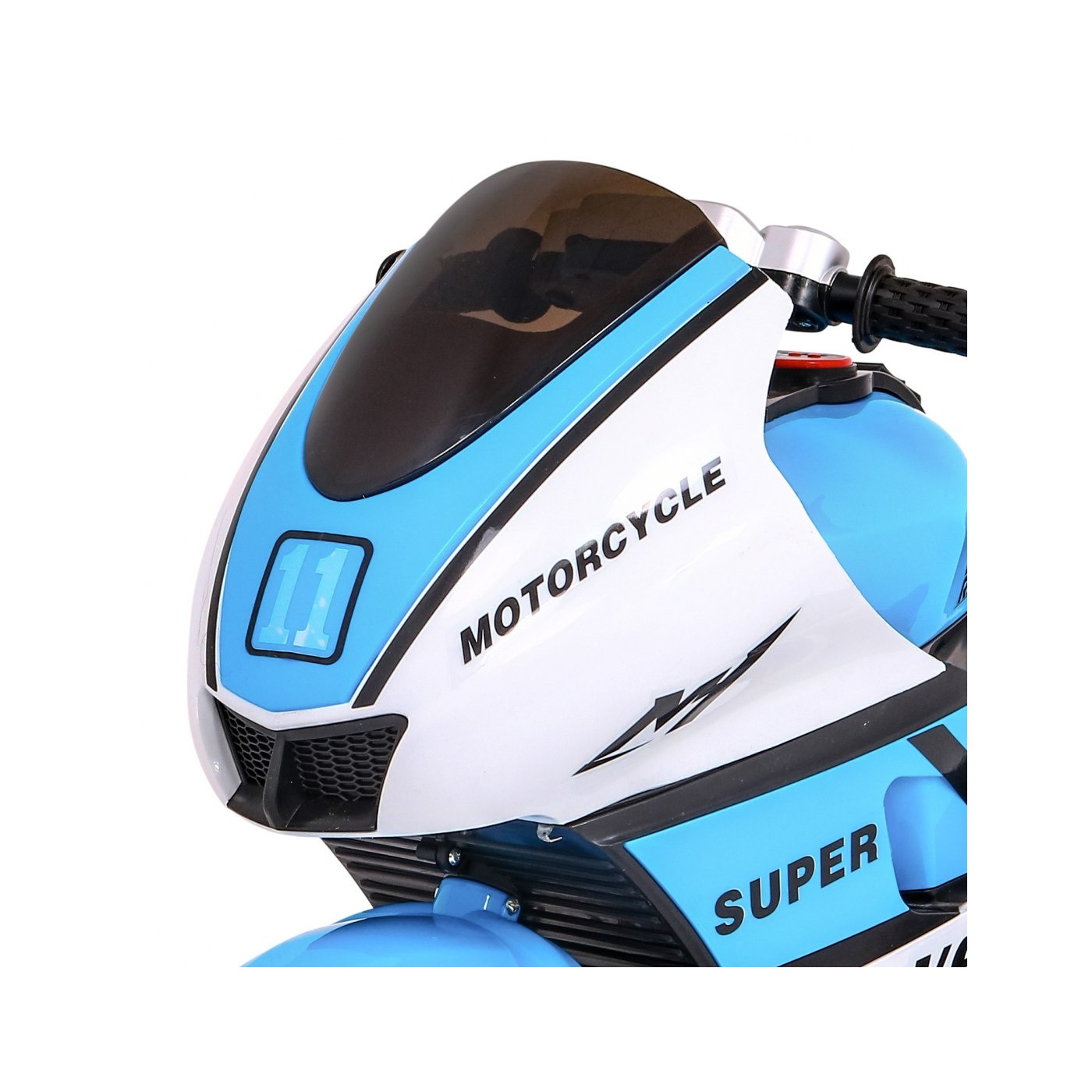 Modré SUPER motocyklové vozidlo