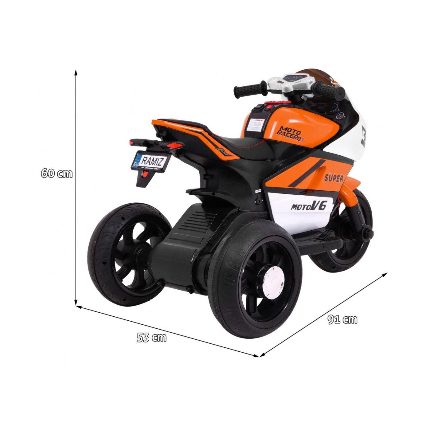 Oranžový SUPER MOTOCYKL