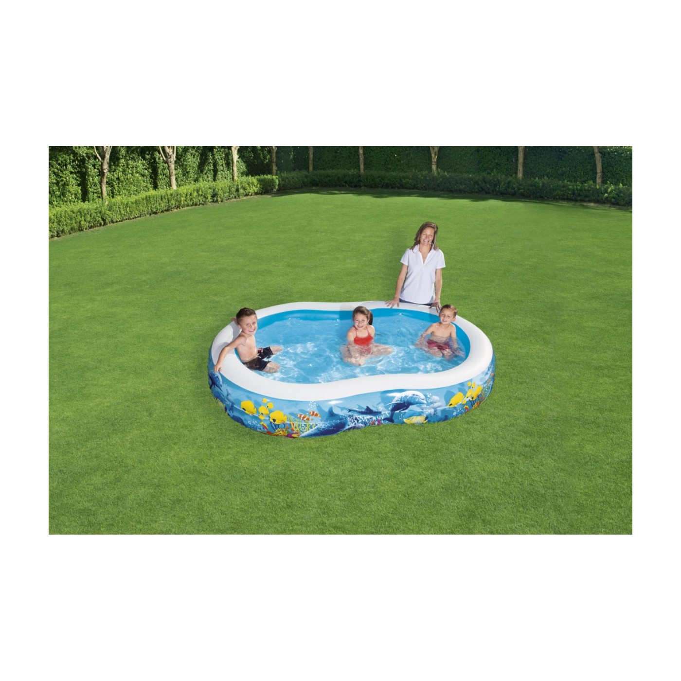 Nafukovací bazén Mořská půda 262x157x46cm pro děti 3+ BESTWAY + opravná lišta