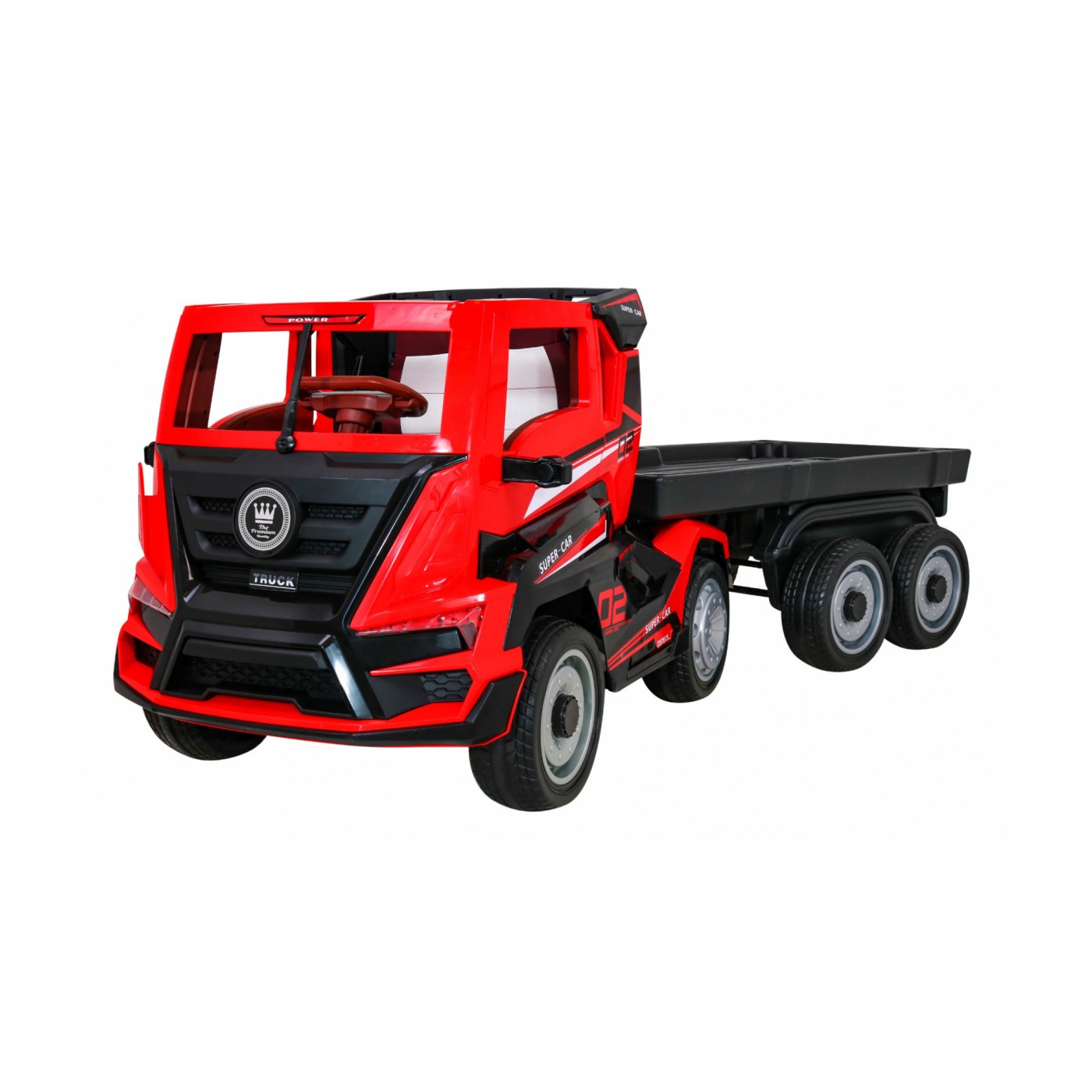 Truck Super Truck s přívěsem pro děti Dálkové ovládání Pomalé startování Kola EVA Audio Light