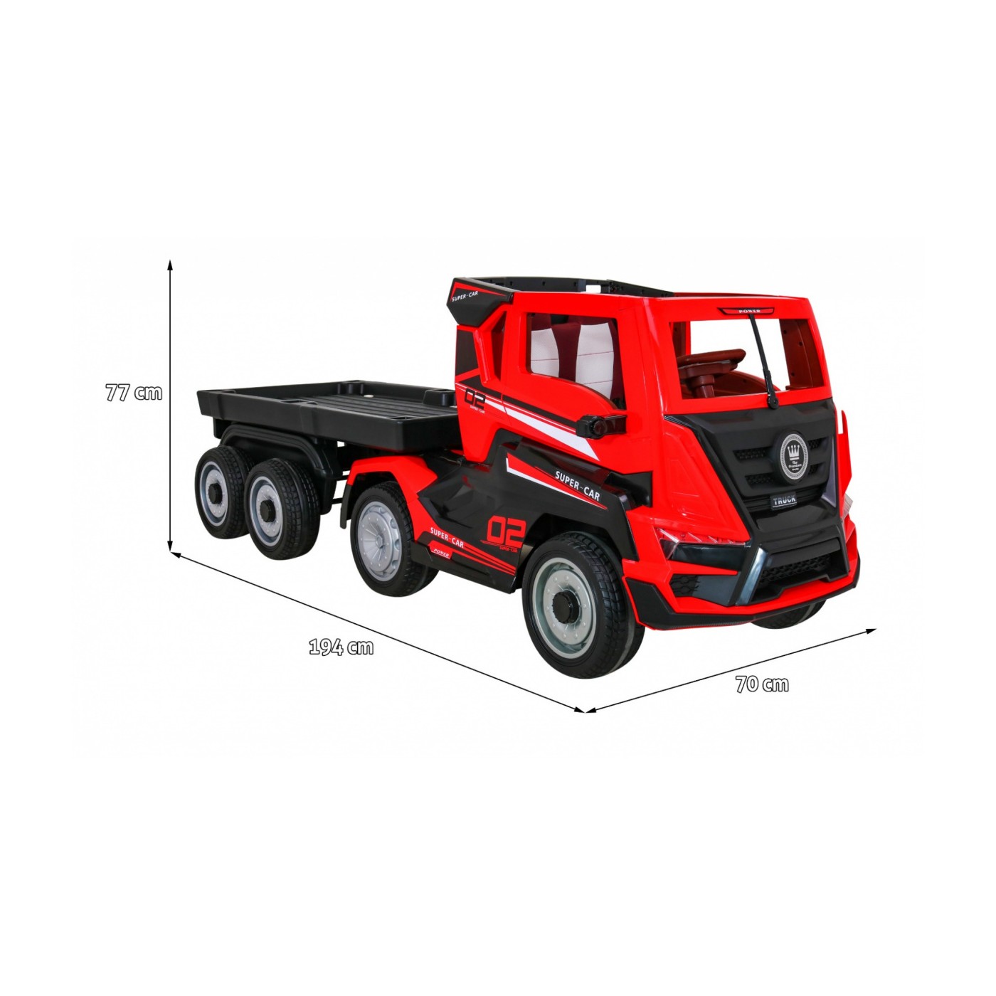 Truck Super Truck s přívěsem pro děti Dálkové ovládání Pomalé startování Kola EVA Audio Light