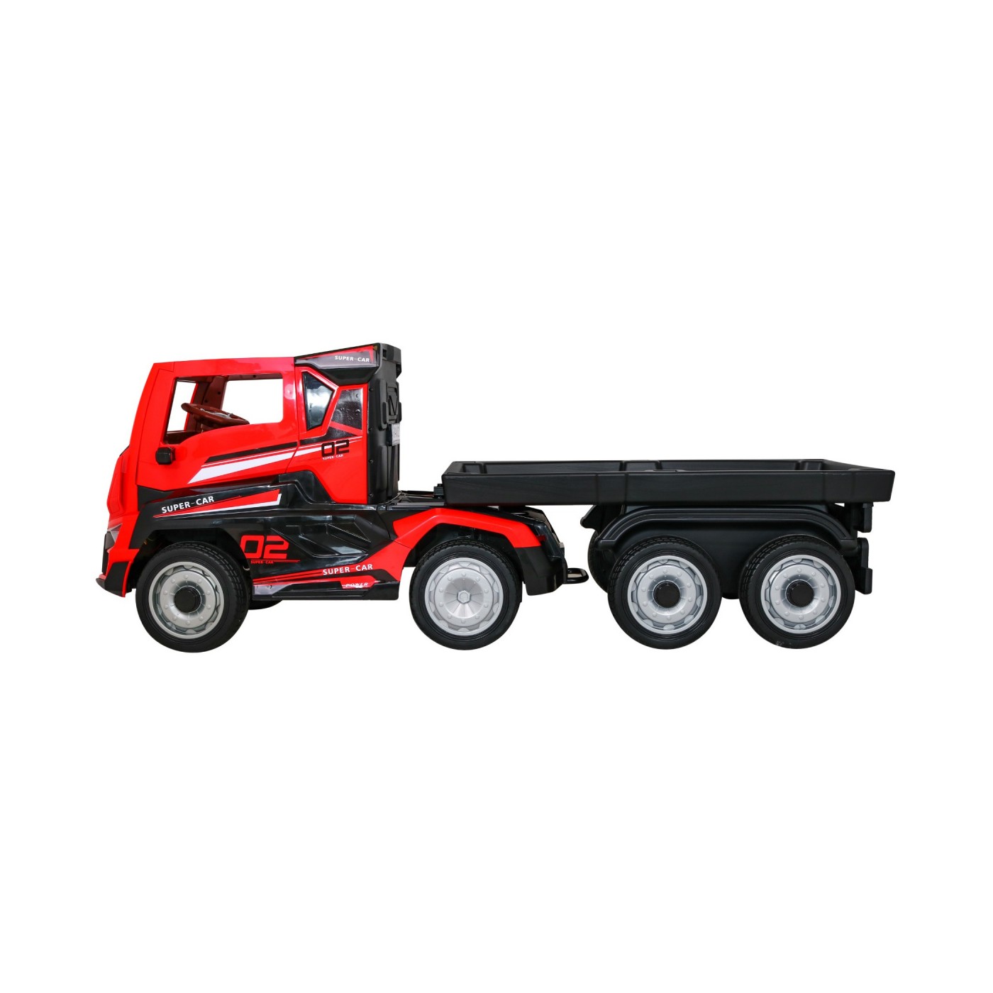 Truck Super Truck s přívěsem pro děti Dálkové ovládání Pomalé startování Kola EVA Audio Light