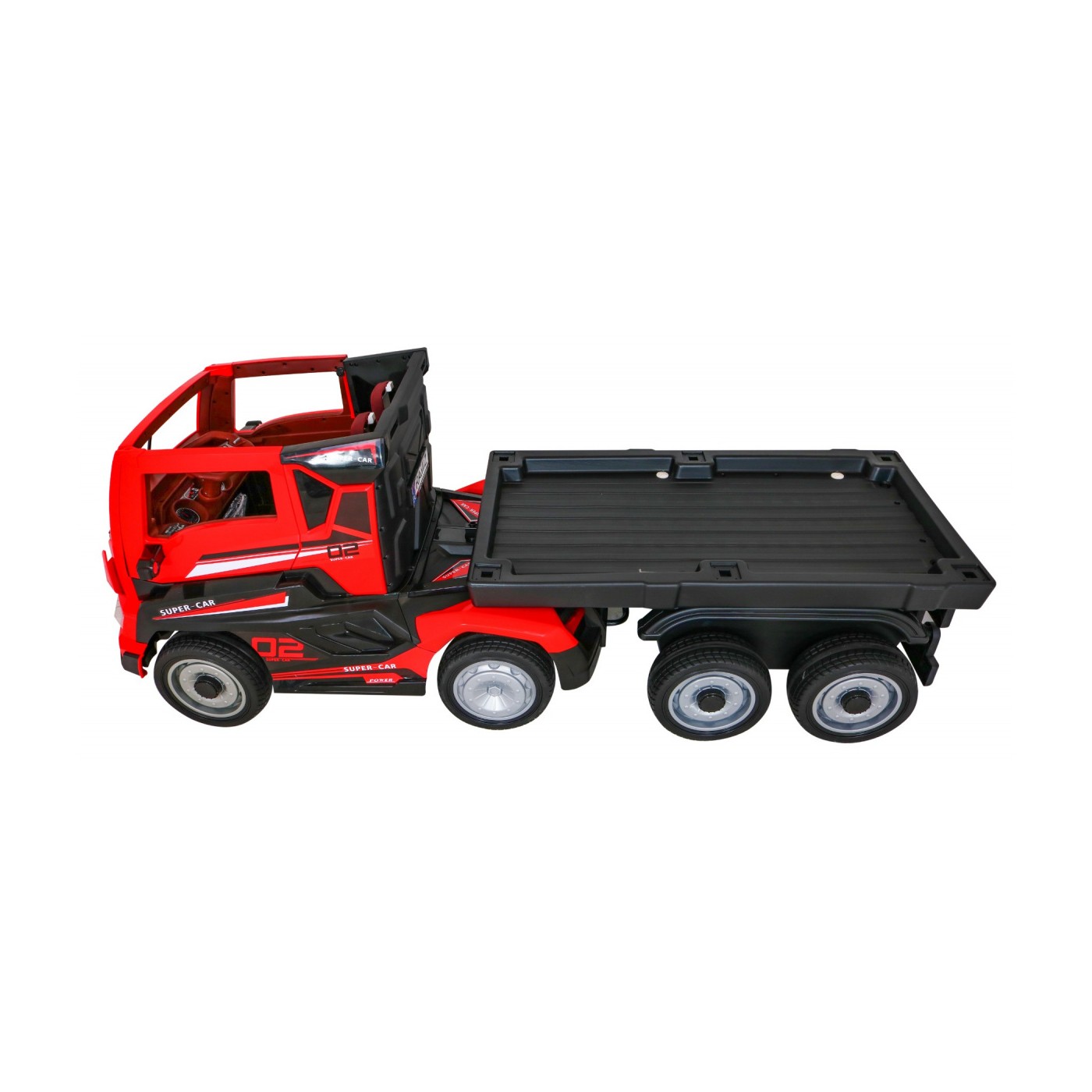Truck Super Truck s přívěsem pro děti Dálkové ovládání Pomalé startování Kola EVA Audio Light