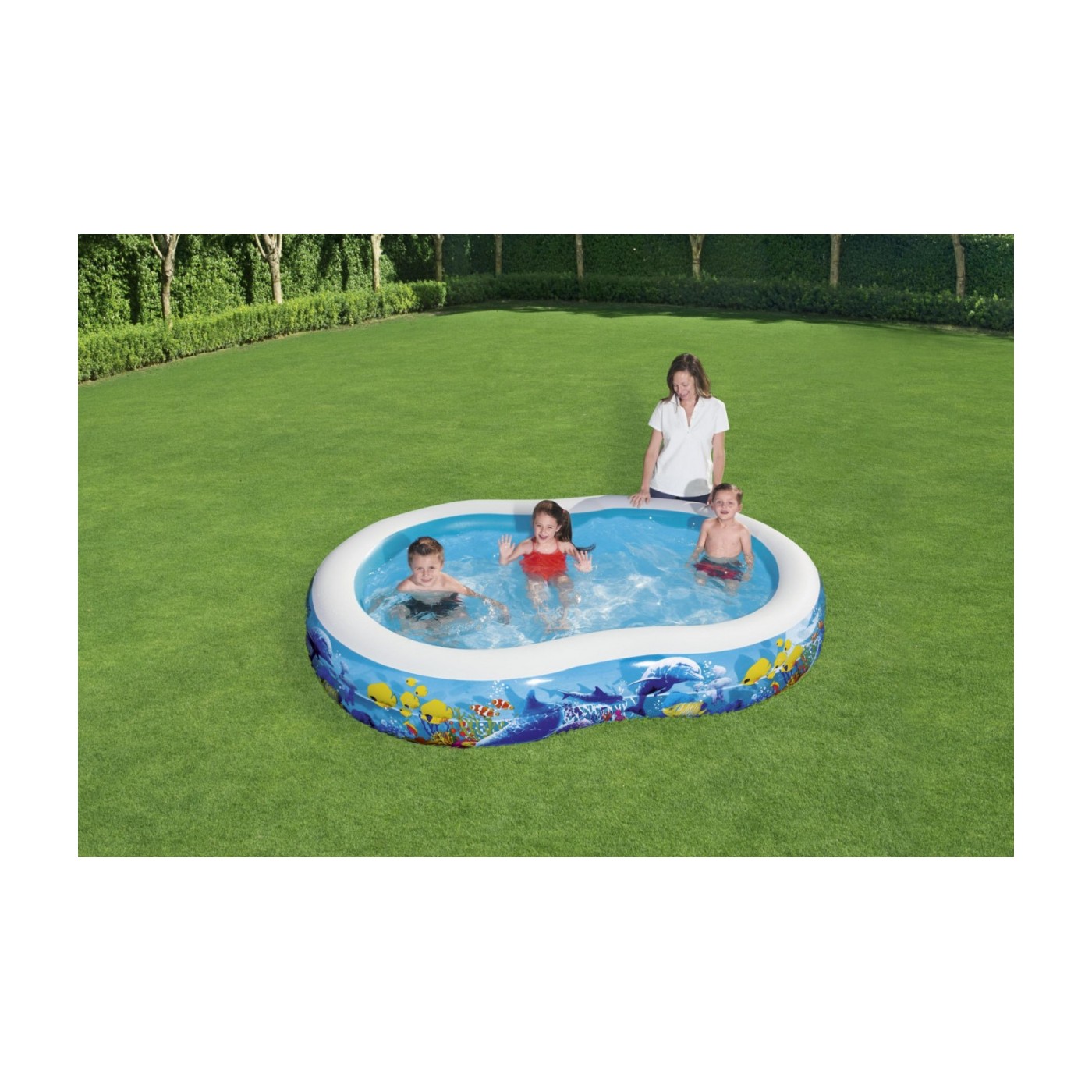 Nafukovací bazén Mořská půda 262x157x46cm pro děti 3+ BESTWAY + opravná lišta