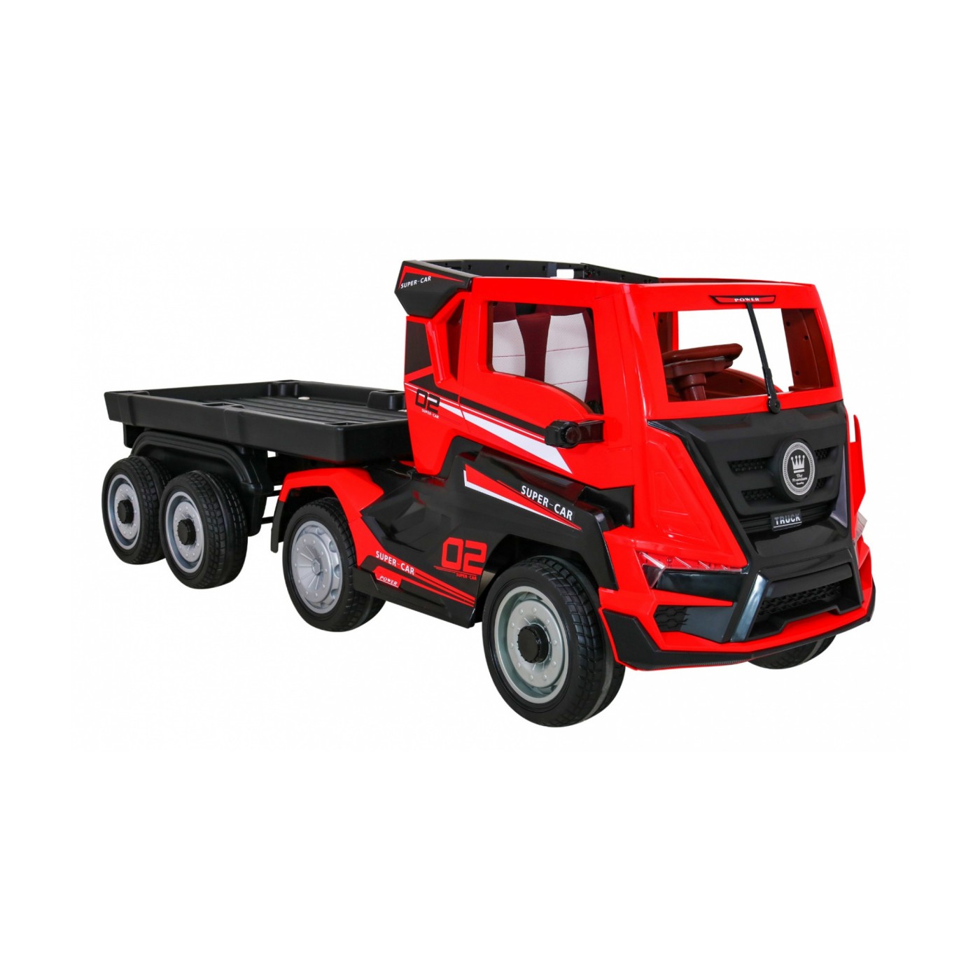 Truck Super Truck s přívěsem pro děti Dálkové ovládání Pomalé startování Kola EVA Audio Light
