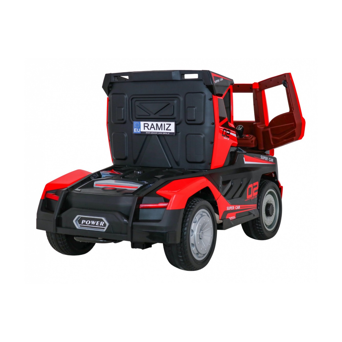 Truck Super Truck s přívěsem pro děti Dálkové ovládání Pomalé startování Kola EVA Audio Light
