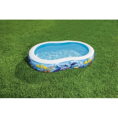 Nafukovací bazén Mořská půda 262x157x46cm pro děti 3+ BESTWAY + opravná lišta