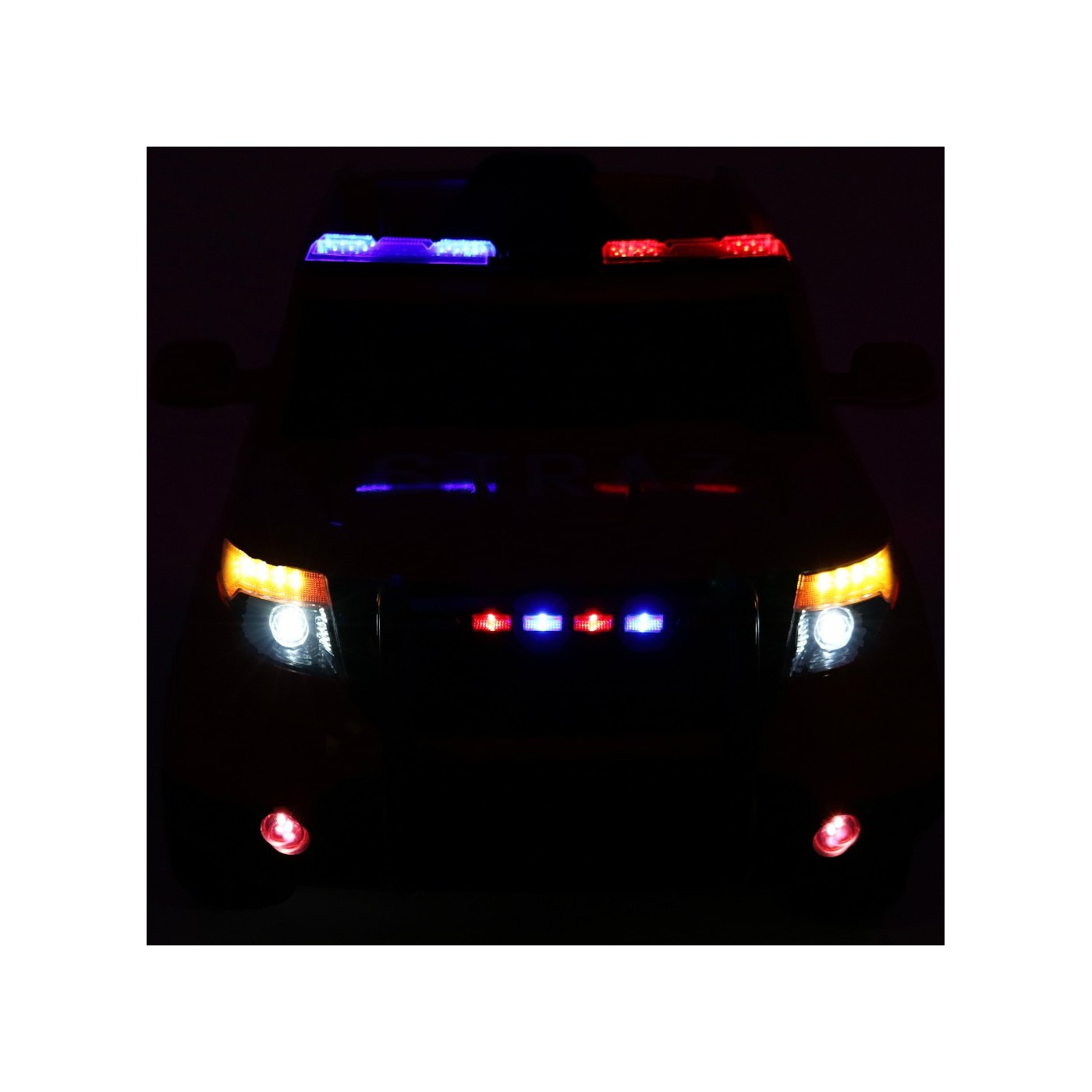 Auto SUV Dětská baterie Powečervená Police Mořské panny Světla Megafon Dálkové ovládání Pomalý start EVA SAMOLEPKY