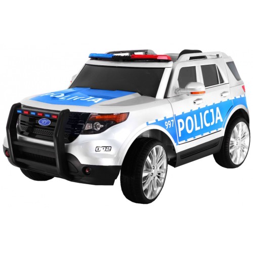 Auto SUV Dětská baterie Policejní mořské panny Světla Megafon Dálkové ovládání Pomalý start EVA SAMOLEPKY