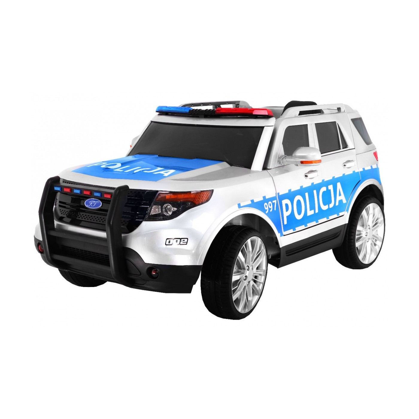 Auto SUV Dětská baterie Policejní mořské panny Světla Megafon Dálkové ovládání Pomalý start EVA SAMOLEPKY